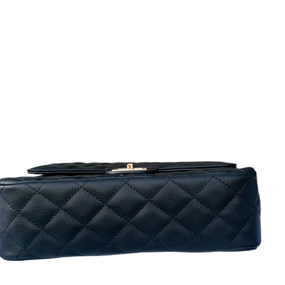 New Isabelle Vegan Leather Quilted Medium Black Shoulder Bag - Picture 5 of 12